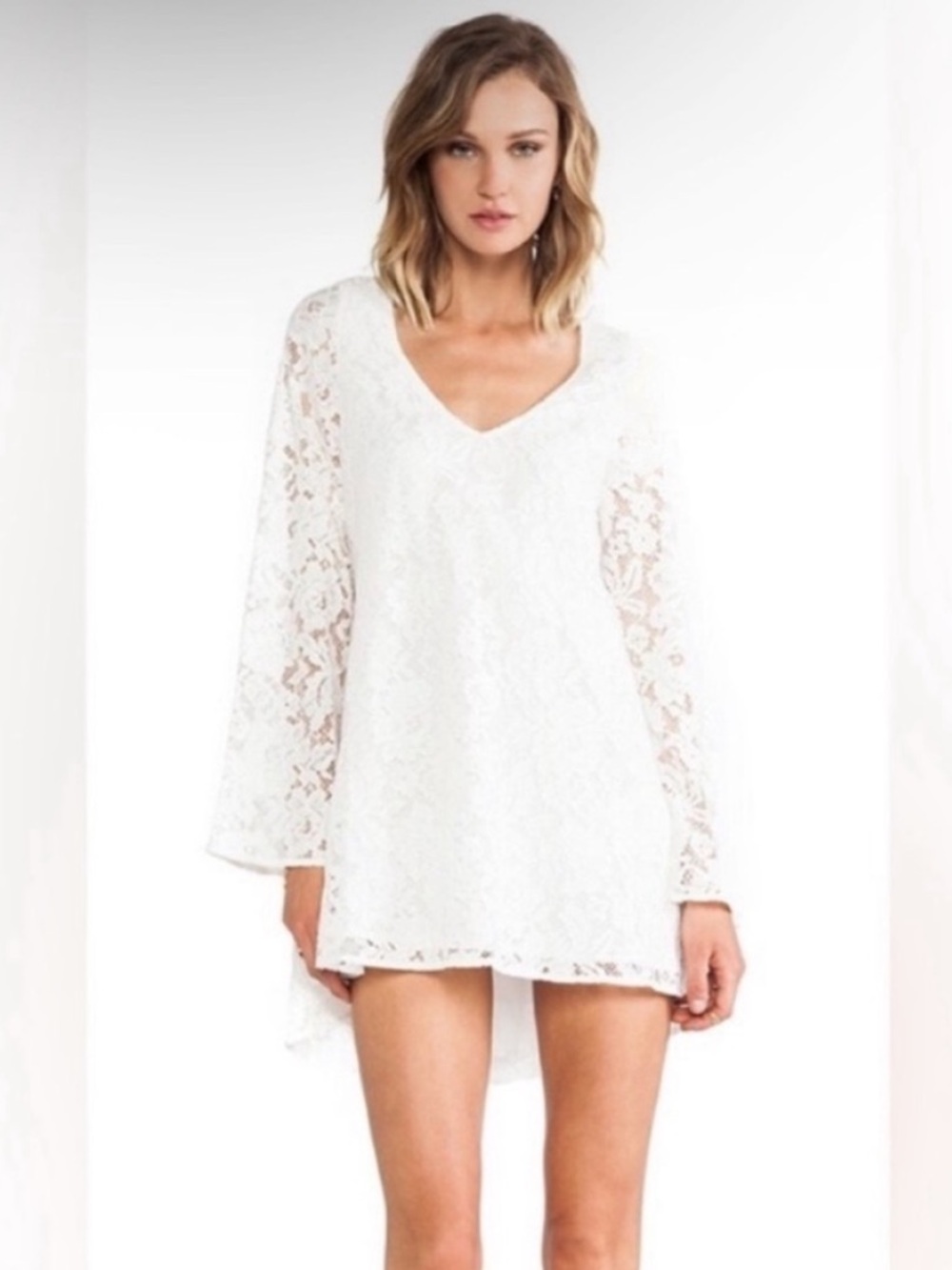 REVOLVE Lovers and Friends Holly Dress in White Lace